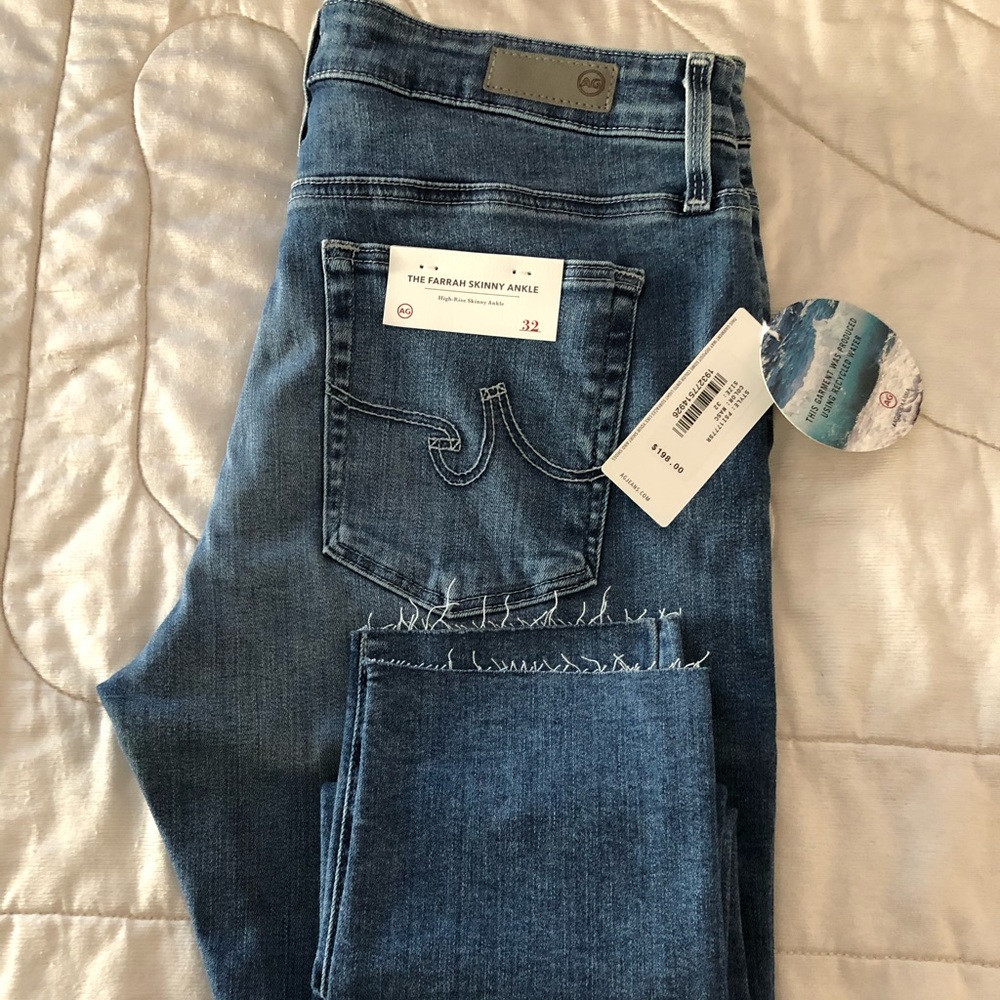 AG The Farrah Skinny Ankle High Rise MASC color